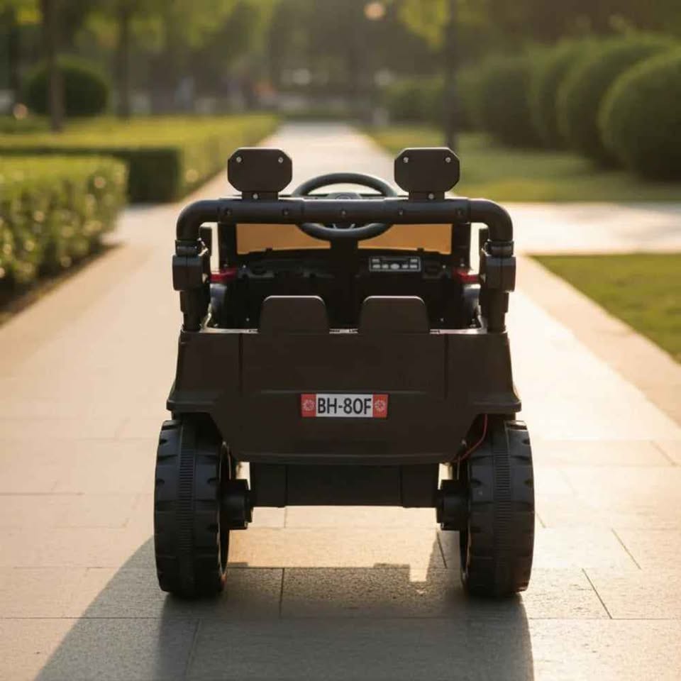 Voiture Électrique 4 Moteurs 12V pour Enfants Rouge – Télécommande, Musique & Éclairage LED