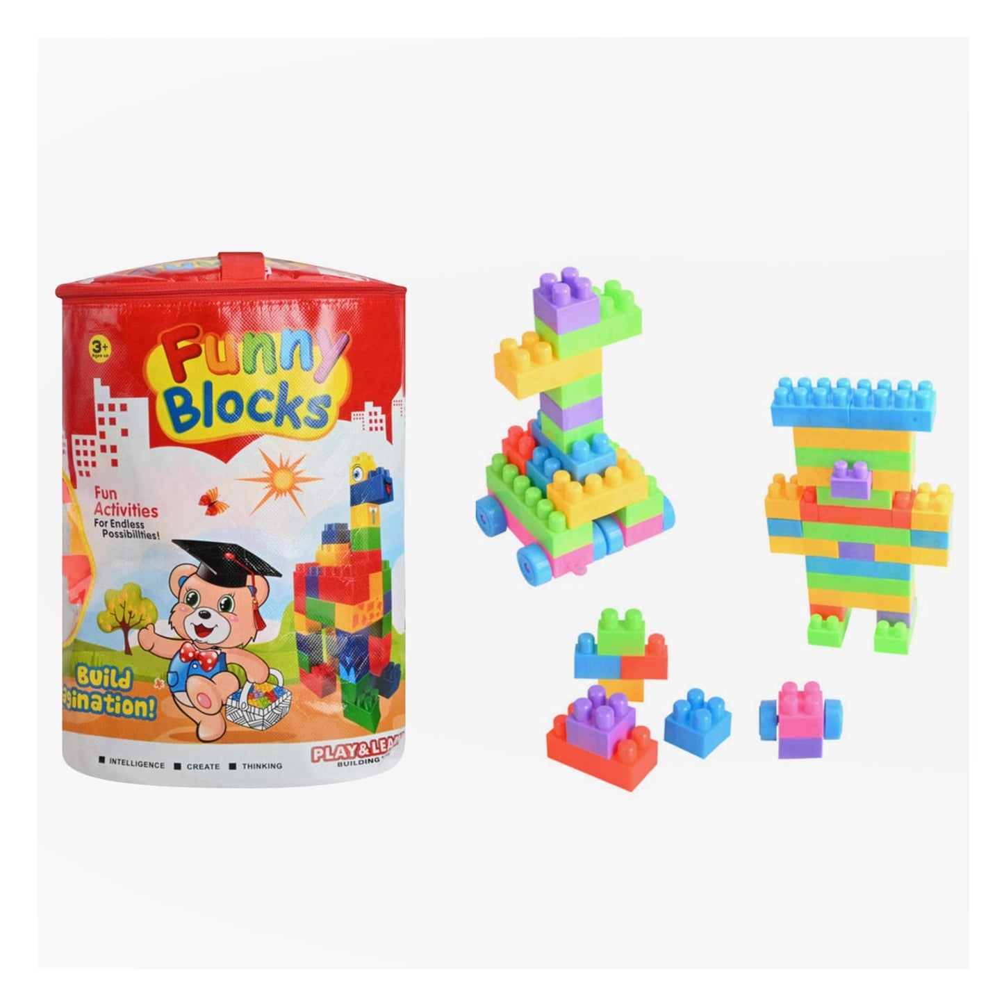 Funny Blocks - 120 pièces - Multicolore