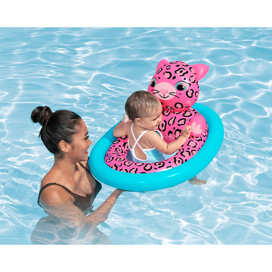 Bouée Siège Bébé – Bestway Lil' Animal Baby Boat – Léopard Rose