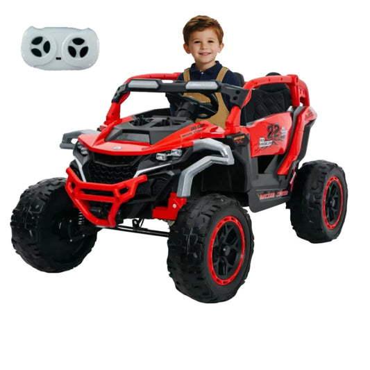 Buggy Électrique Tout-Terrain Enfant 12V – UTV 2 Places avec Télécommande et Suspensions