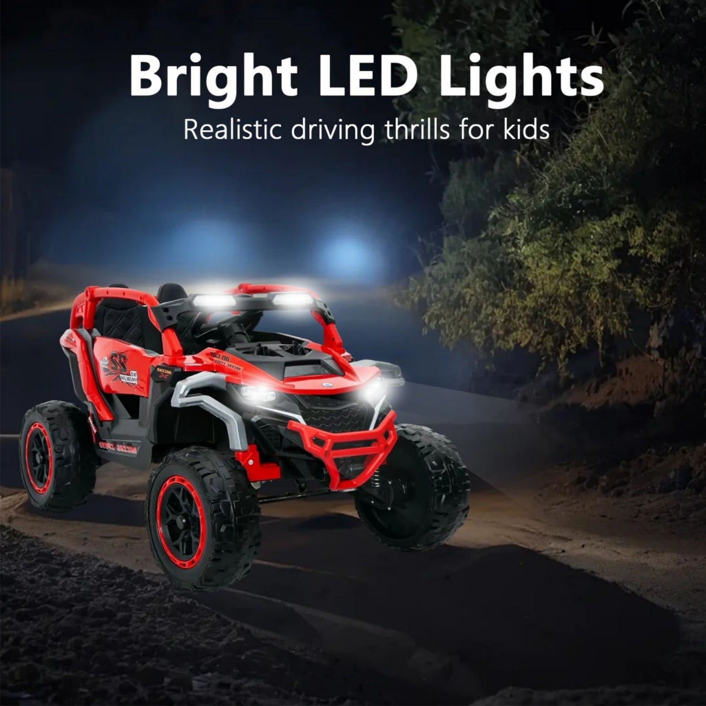 Buggy Électrique Tout-Terrain Enfant 12V – UTV 2 Places avec Télécommande et Suspensions