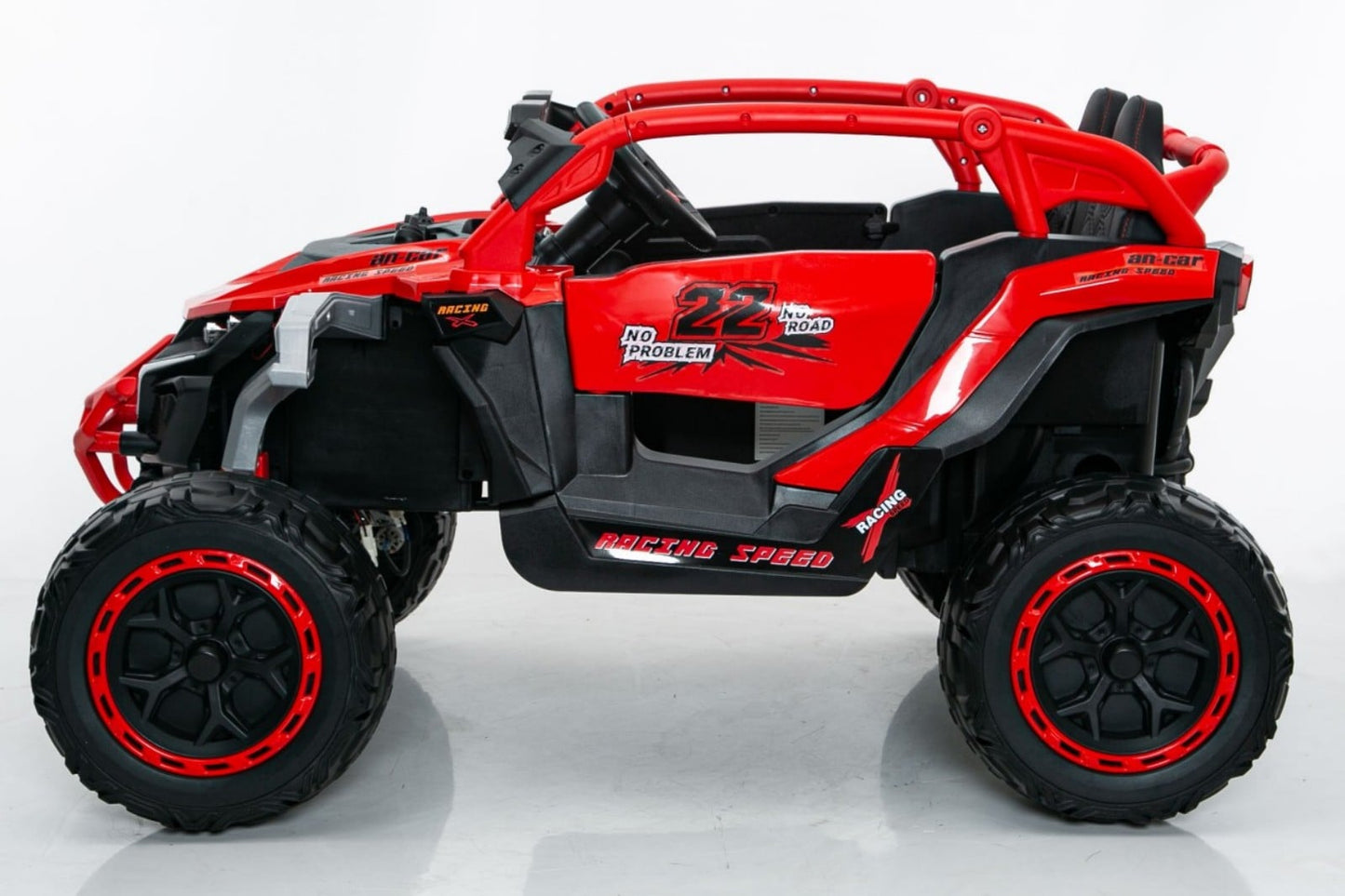 Buggy Électrique Tout-Terrain Enfant 12V – UTV 2 Places avec Télécommande et Suspensions