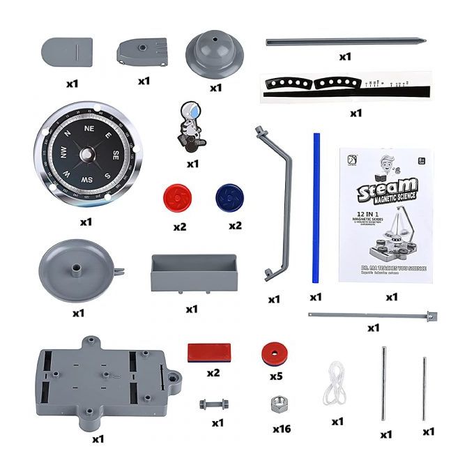 Kit Scientifique Magnétique 12 en 1 - Expériences STEM