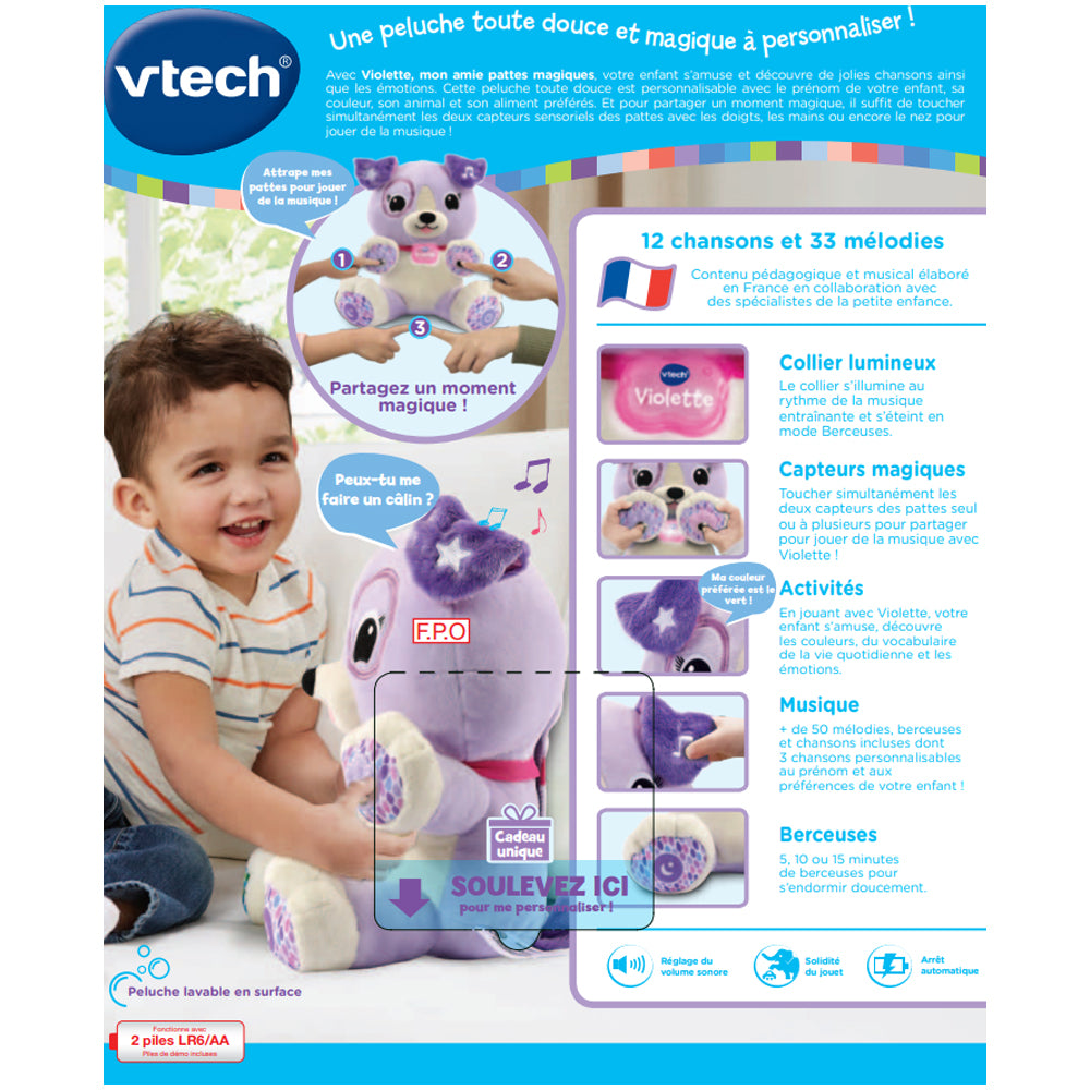 Peluche Violette, Mon Amie Pattes Magiques VTech