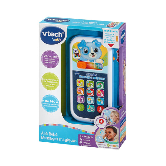 Téléphone Allô Bébé Messages Magiques Bleu VTech