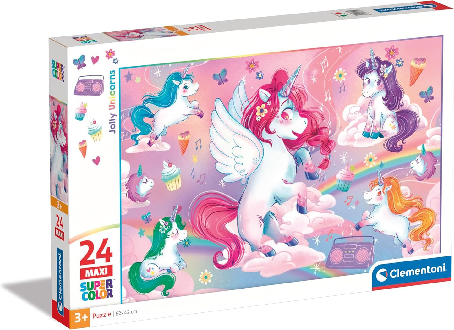Puzzle Maxi 24 Pièces - Jolly Unicorns - Clementoni