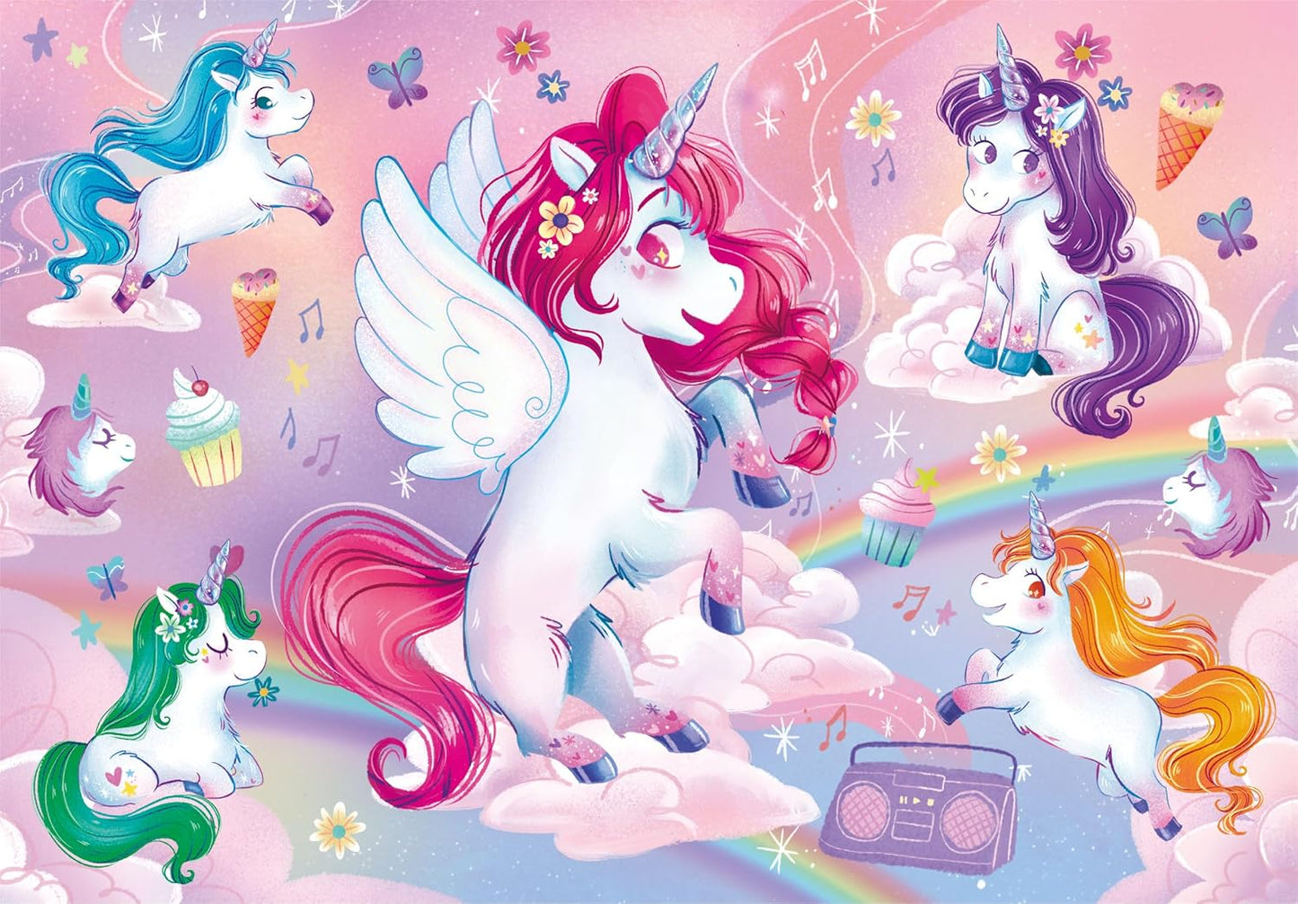 Puzzle Maxi 24 Pièces - Jolly Unicorns - Clementoni
