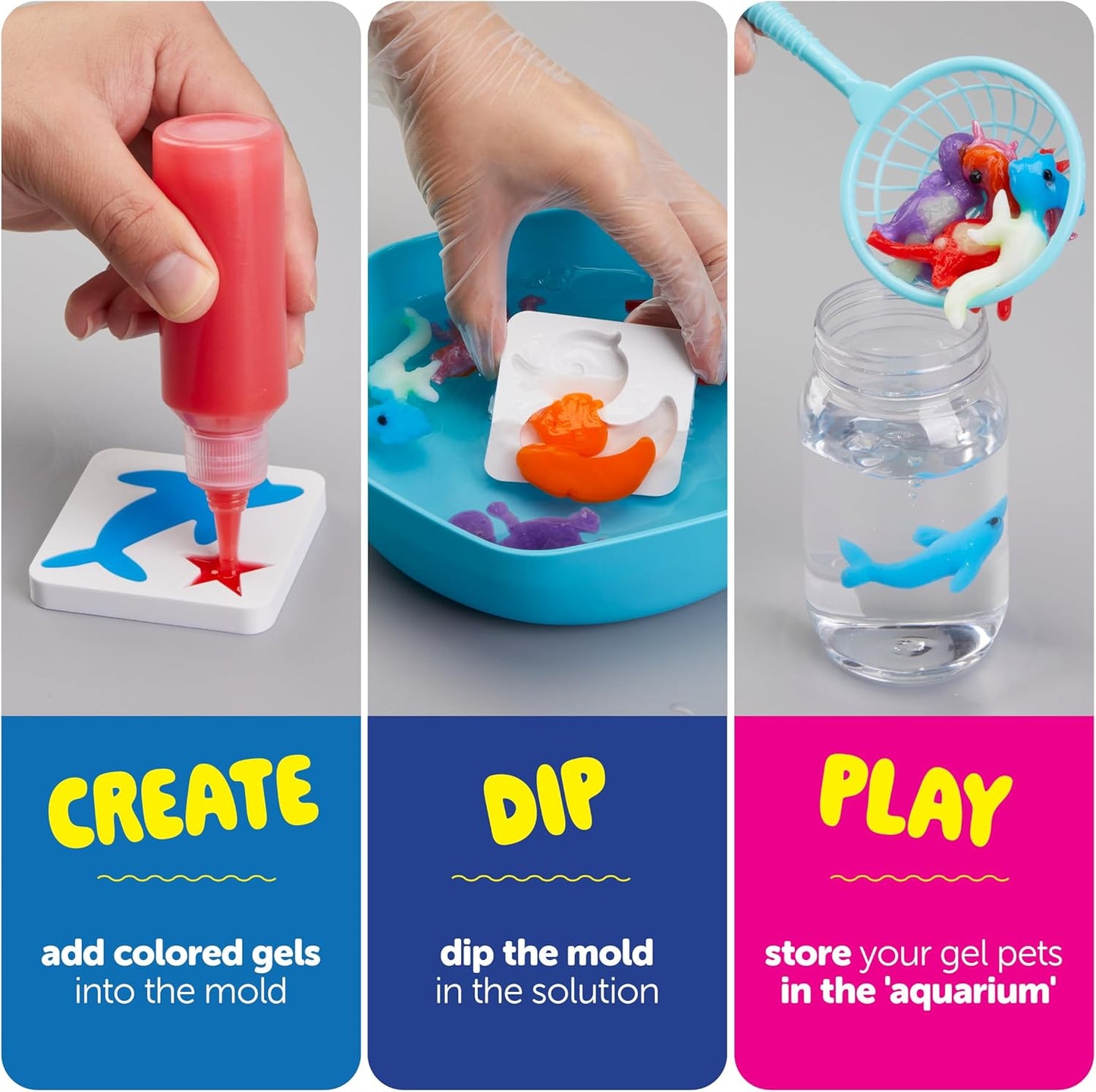 Magic Gel Water Pets – Kit créatif animaux marins