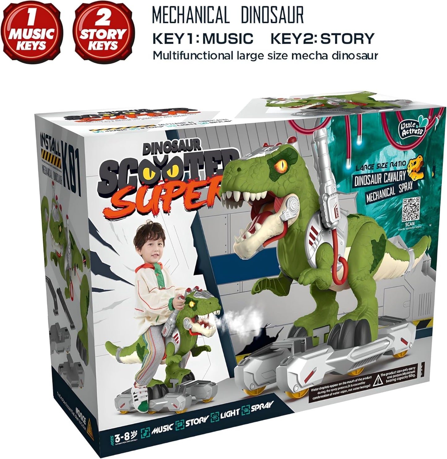 Trottinette Dinosaure à Pédales pour Tout-Petits
