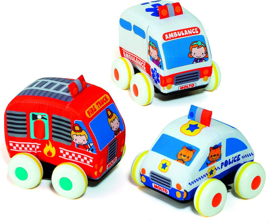 Véhicules Touch N' Go - Camion de pompiers, Ambulance, Voiture de police