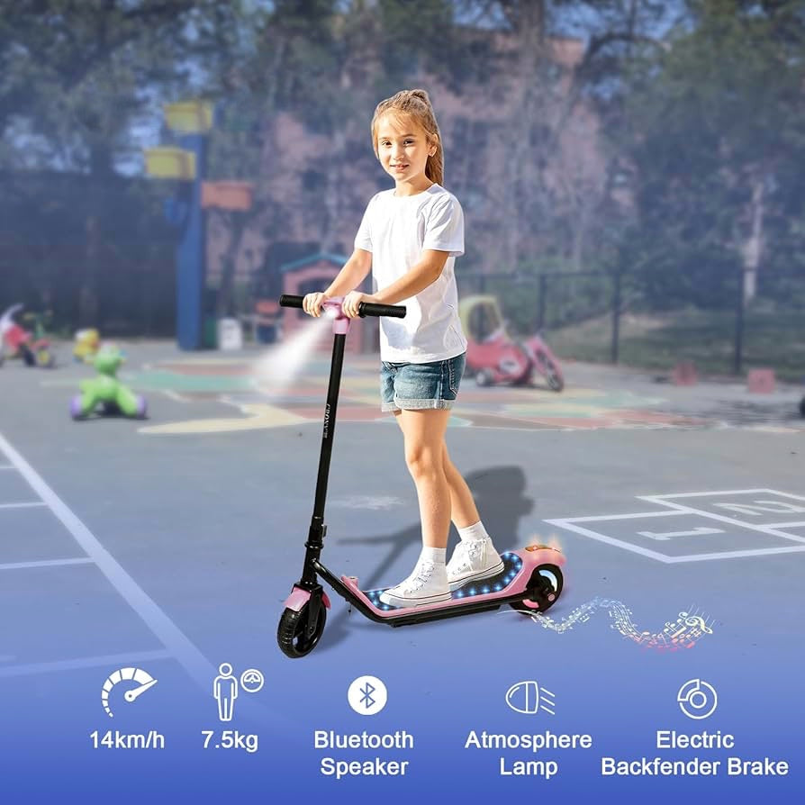 Trottinette Électrique Enfant Pliable avec LED & Bluetooth