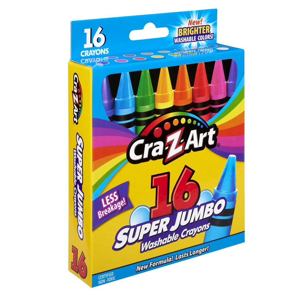 Cra-Z-Art – 16 Super Jumbo Crayons de couleur lavables