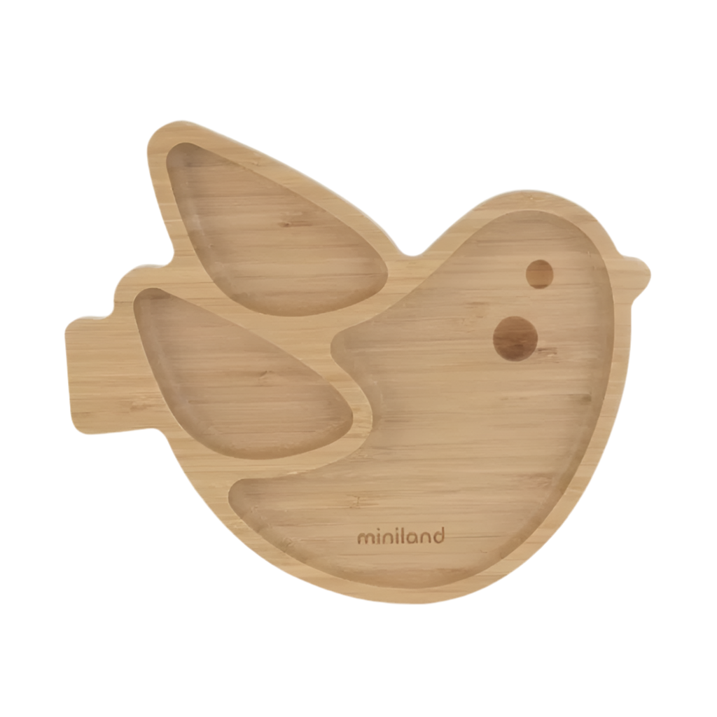 Assiette en Bois Oiseau -  Miniland