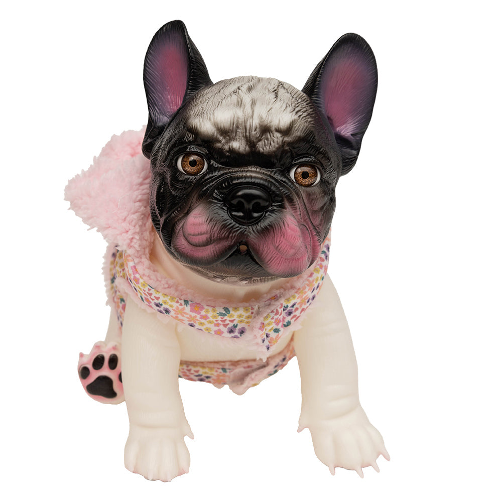 Bouledogue Français – Peluche Chiot Réaliste 23 cm