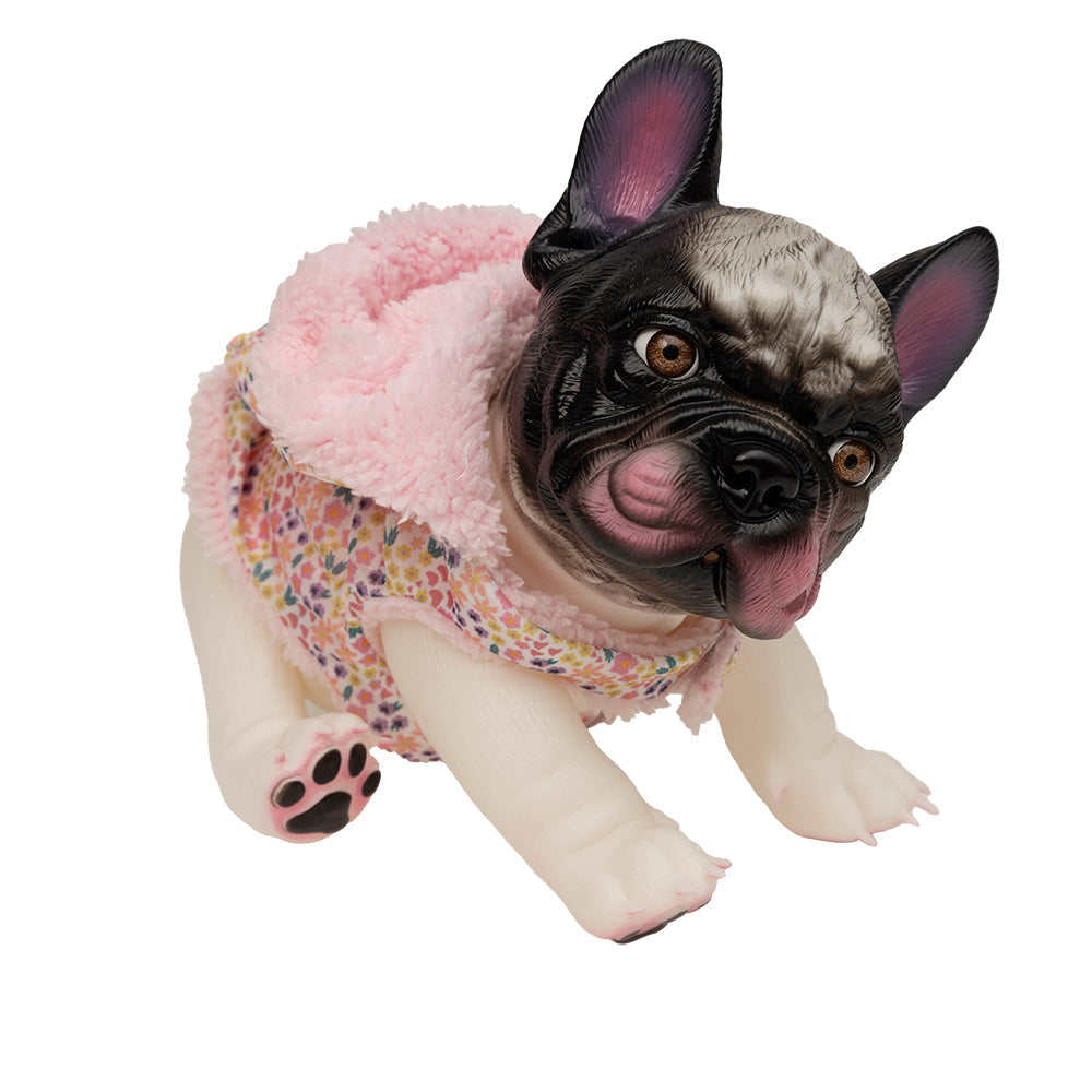 Bouledogue Français – Peluche Chiot Réaliste 23 cm