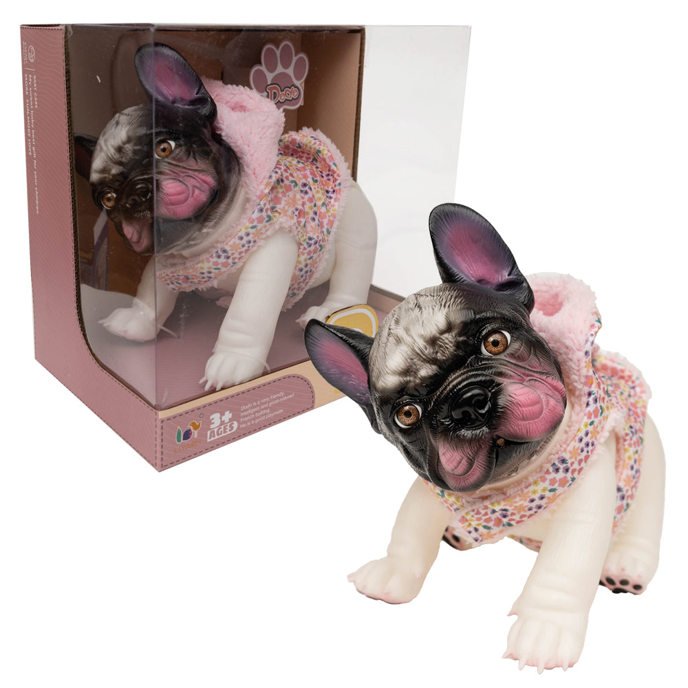 Bouledogue Français – Peluche Chiot Réaliste 23 cm