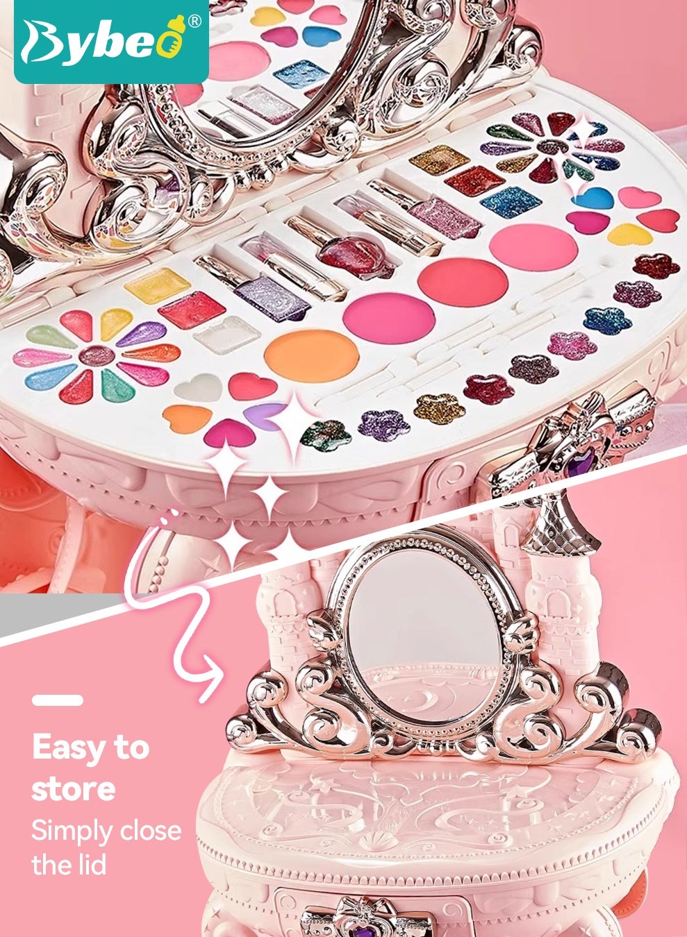 Coiffeuse Carrosse de Princesse avec Miroir et Maquillage – Cute Beauty