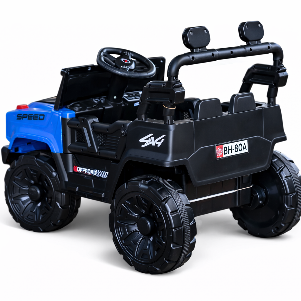 Voiture Électrique pour Enfants 12V Bleu – Télécommande, LED & Musique
