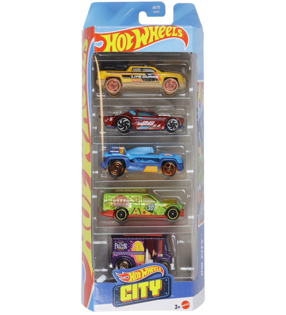 Pack de 5 Voitures Hot Wheels – Thème Ville