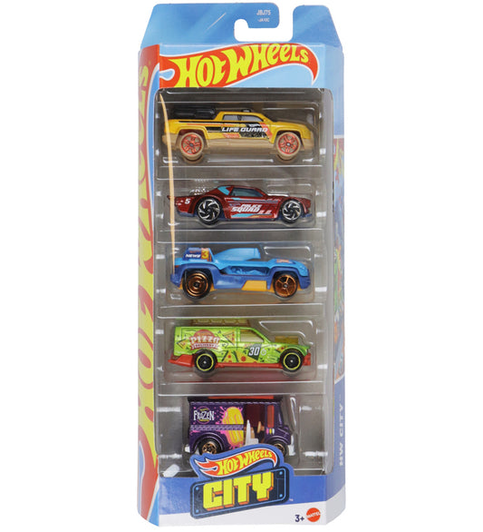 Pack de 5 Voitures Hot Wheels – Thème Ville