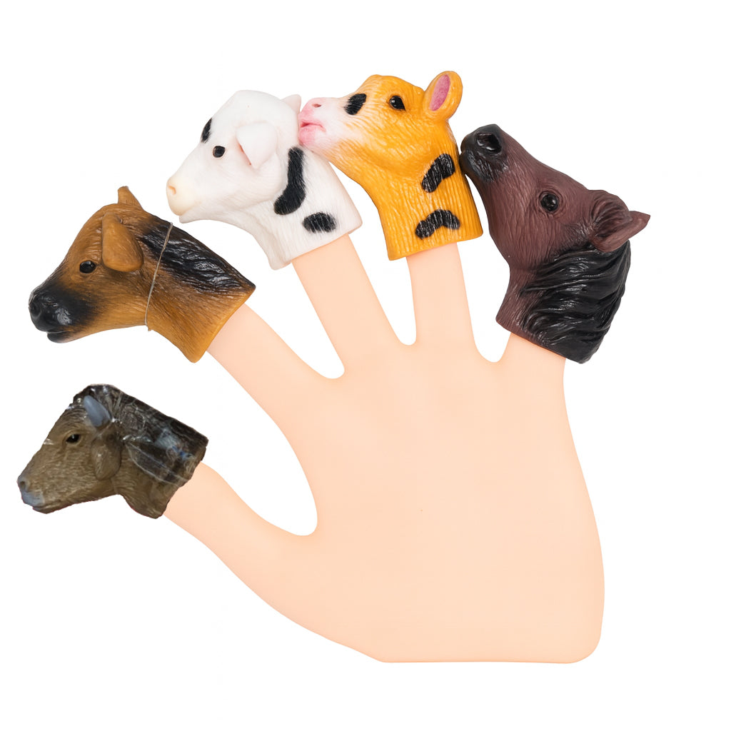 Finger Puppets Animaux – Set de 5 Marionnettes pour Enfants