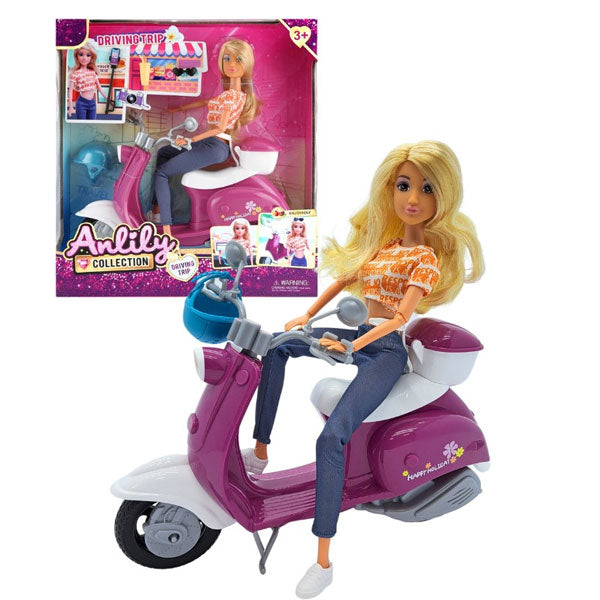 Poupée Anlily avec Moto – Coffret Aventure