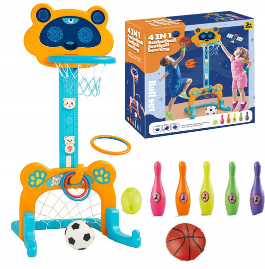 Ensemble Multi-Sports  4 en 1 – Basket, Football et Bowling