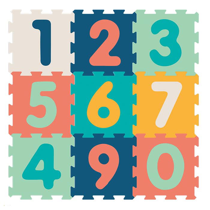 Ludi Tapis en Mousse – Dalles Chiffres (9 pièces)