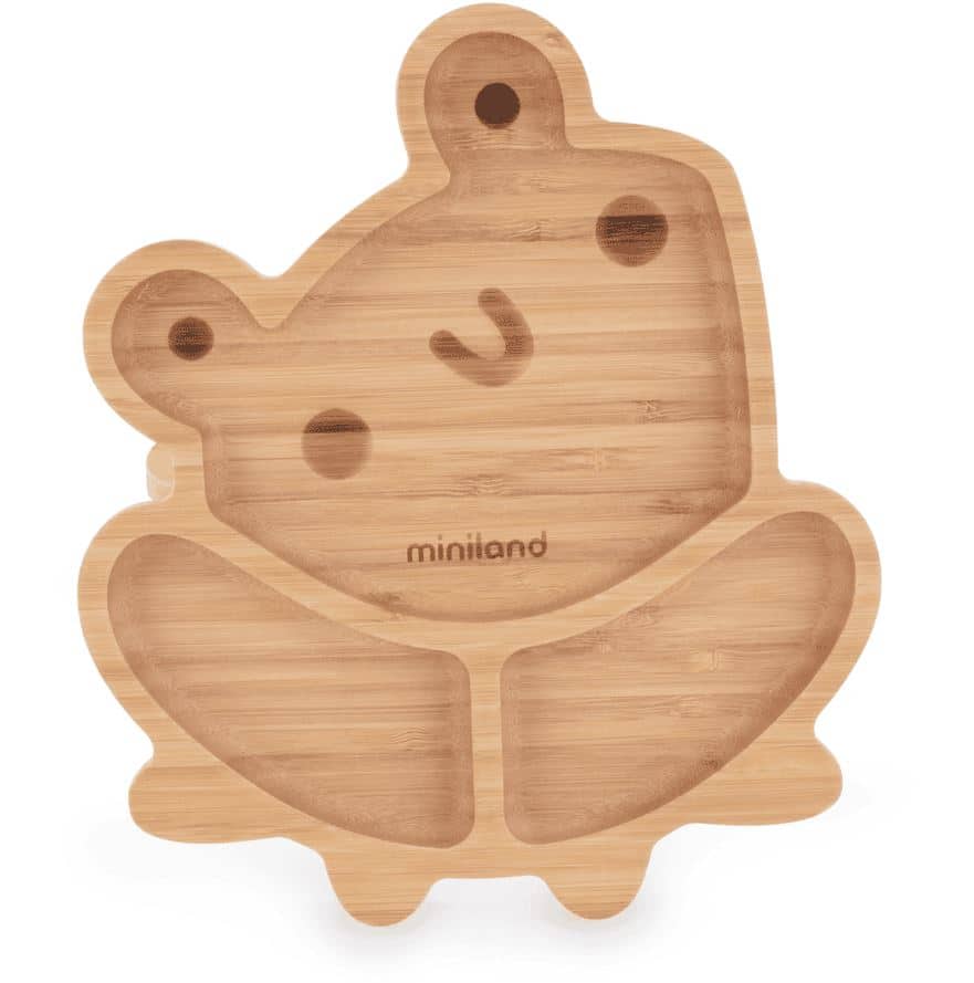 Assiette en bois Bambou Grenouille – Miniland