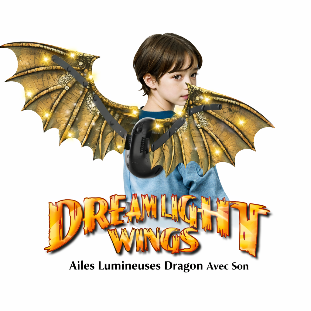 Ailes Lumineuses Dragon avec Son et Lumière