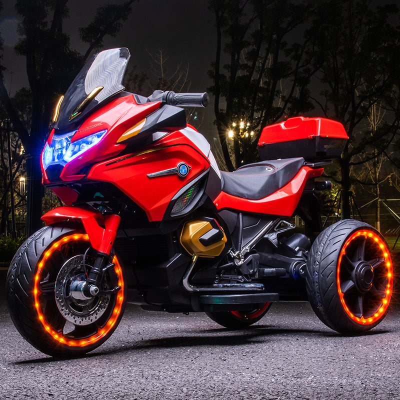 Moto Électrique pour Enfants 12V – Bluetooth, LED & Double Moteur