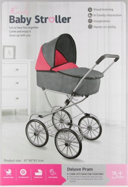 Poussette en Métal pour Poupée – MEGA CREATIVE