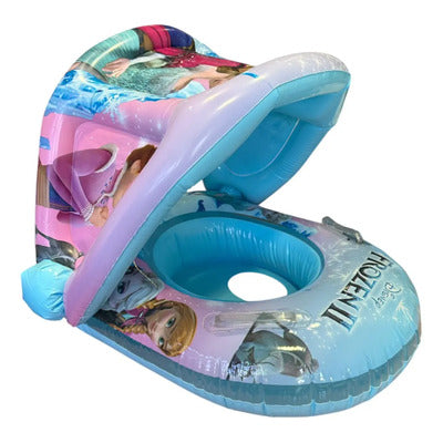 Bouée Gonflable Bébé Heribom avec Capote – Thème Frozen (0-3 ans)