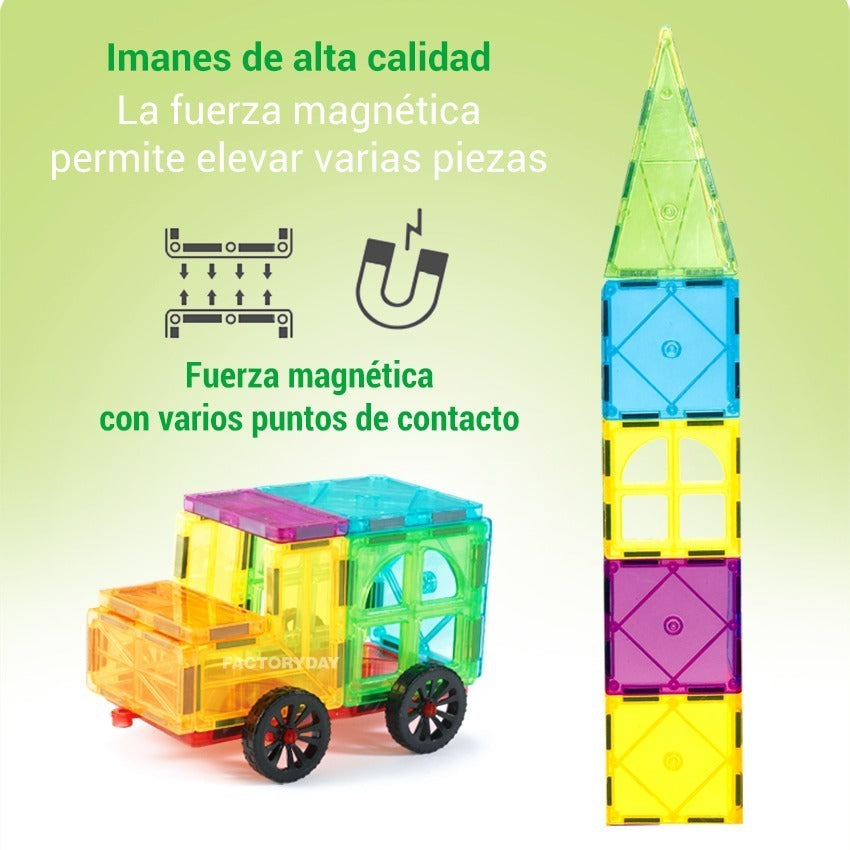 Ensemble de Blocs de Construction Magnétiques – 27 Pièces