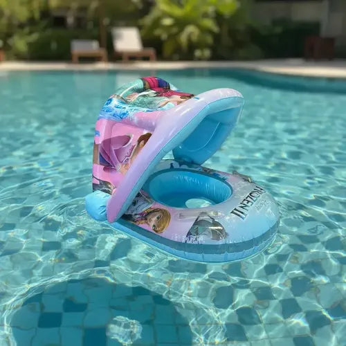 Bouée Gonflable Bébé Heribom avec Capote – Thème Frozen (0-3 ans)