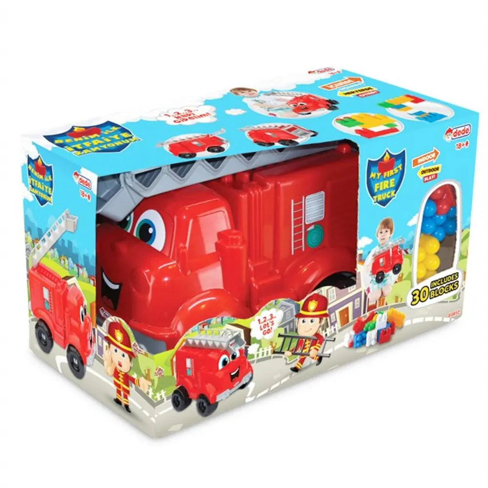 Camion de Pompiers avec 30 Blocs de Construction – Dede