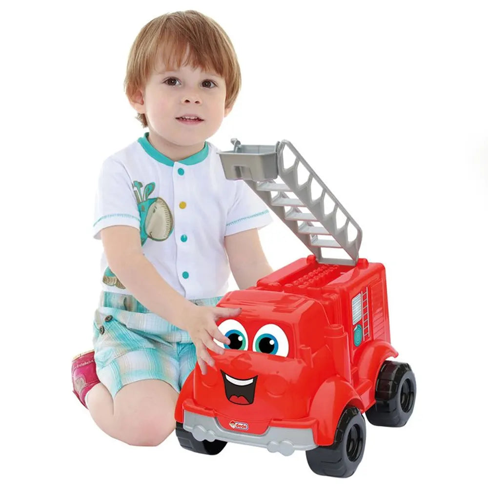 Dede – Camion de Pompiers avec 30 Blocs de Construction
