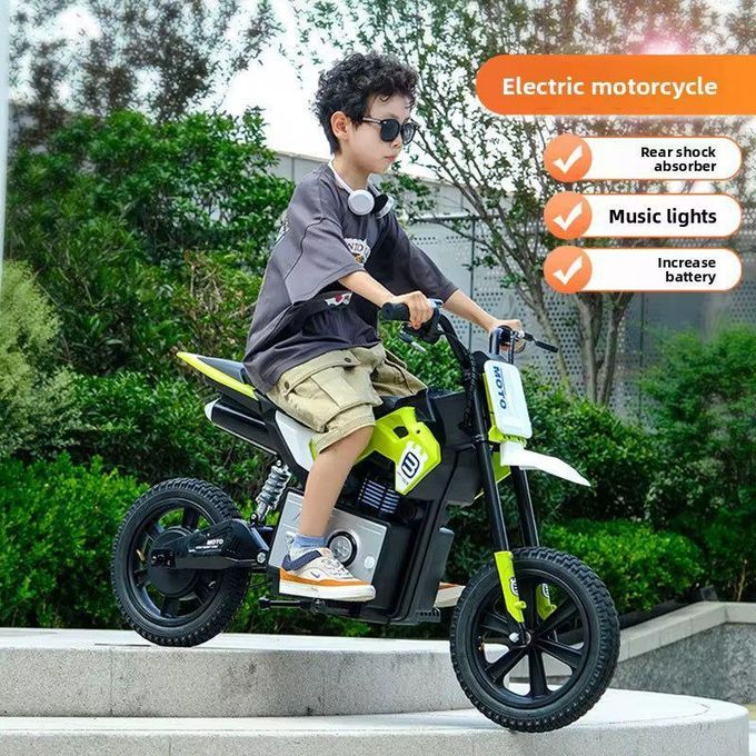 Moto Cross Électrique Enfant – 24V Pneus en Caoutchouc