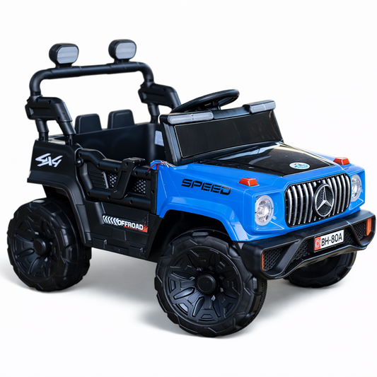 Voiture Électrique pour Enfants 12V Bleu – Télécommande, LED & Musique