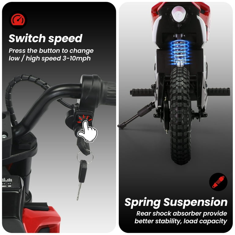 Moto Cross Électrique Enfant – 24V Pneus en Caoutchouc