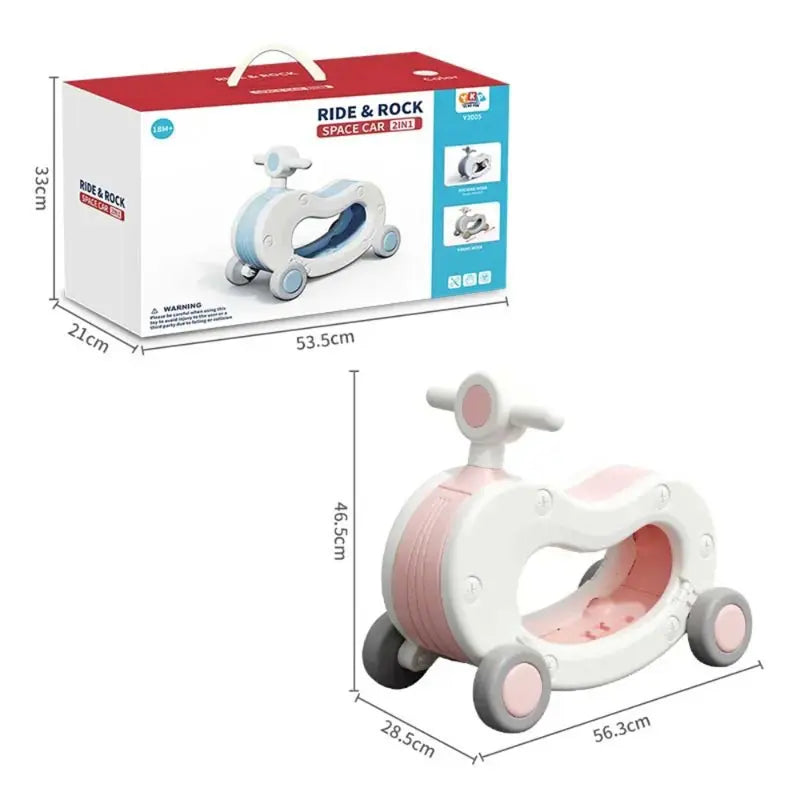 Quadricycle Bébé 2 en 1 – Balançoire & Vélo d’Équilibre Sans Pédales