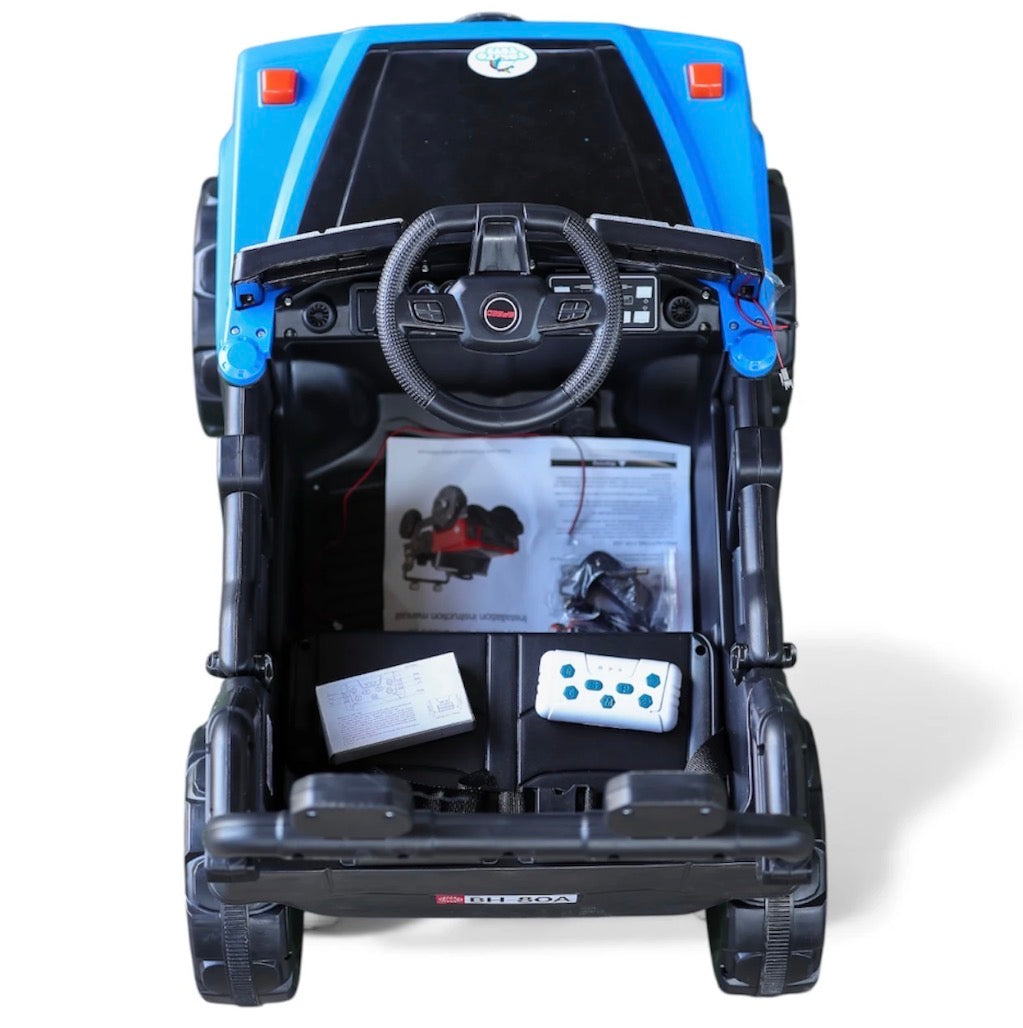 Voiture Électrique pour Enfants 12V Bleu – Télécommande, LED & Musique