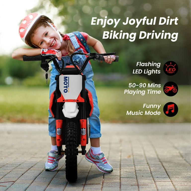 Moto Cross Électrique Enfant – 24V Pneus en Caoutchouc