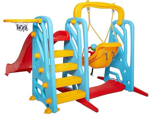Air de Jeu : Toboggan, Balançoire et Panier de Basket - Pilsan