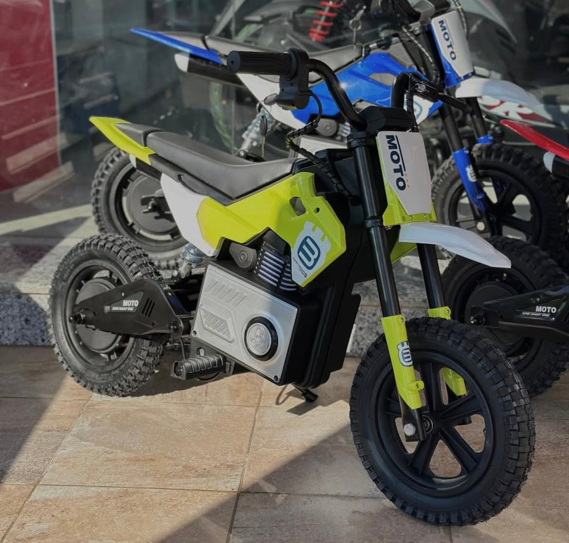 Moto Cross Électrique Enfant – 24V Pneus en Caoutchouc