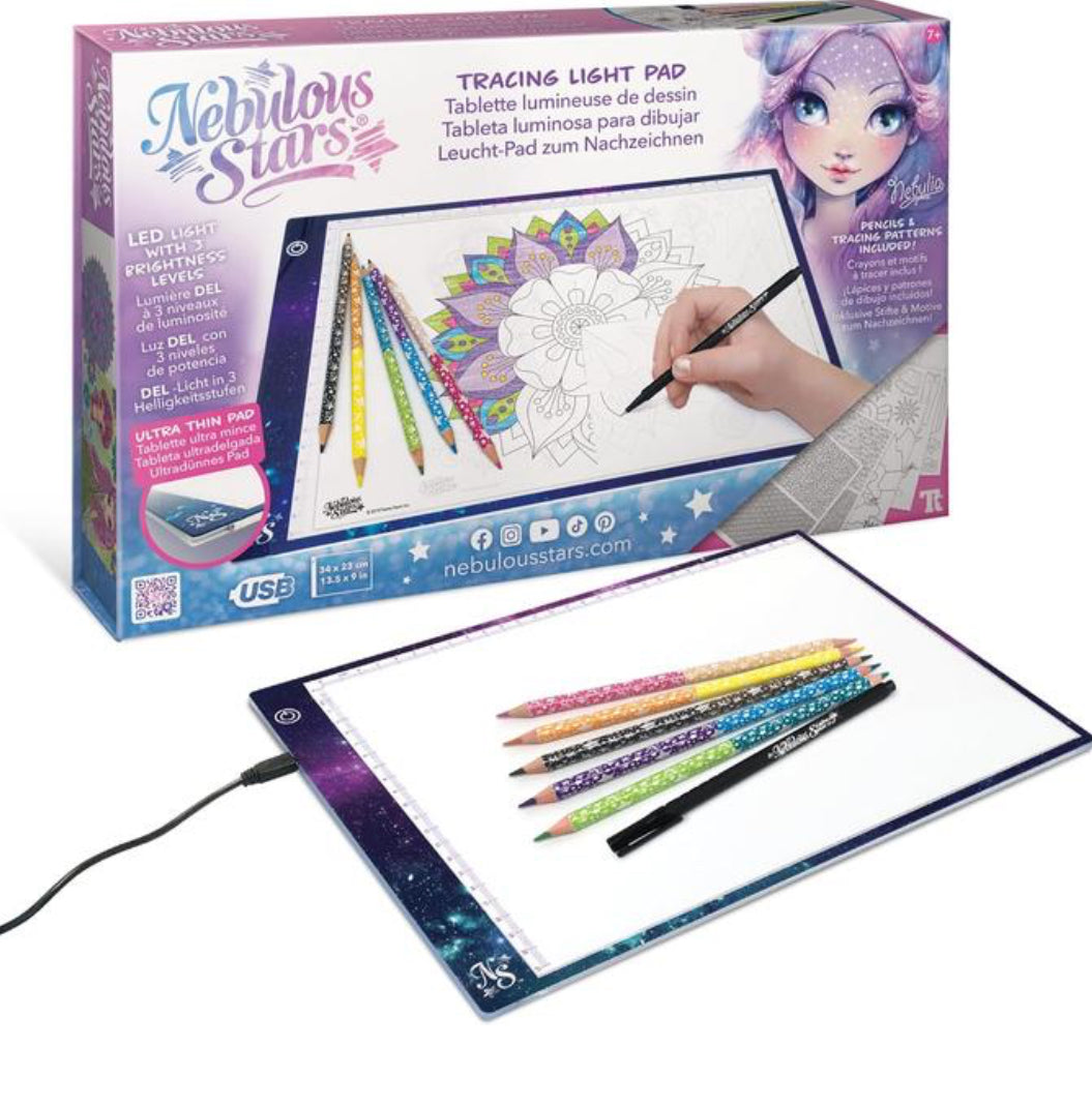 Bloc de Lumière pour Traçage et Coloriage - Nebulous Stars