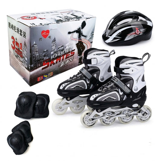 Rollers Évolutifs Noir + Kit de Protection Complet