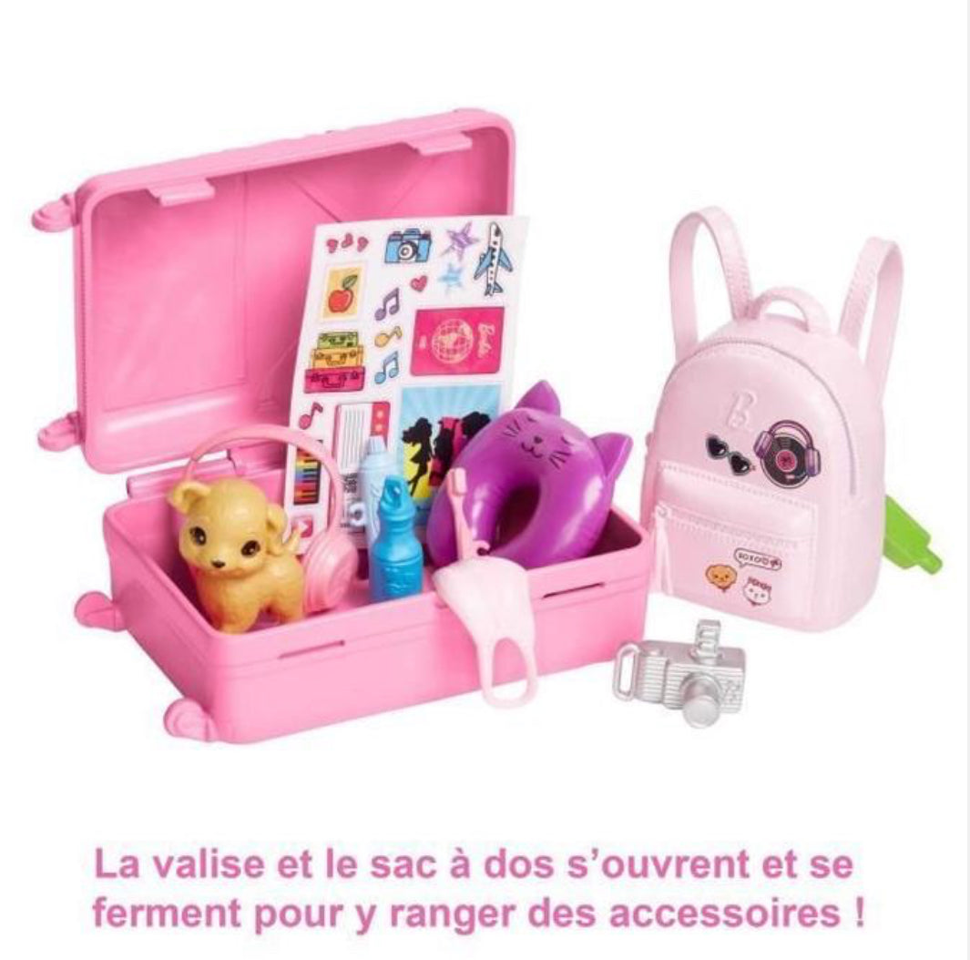 Coffret Poupée Barbie Voyage - Mattel
