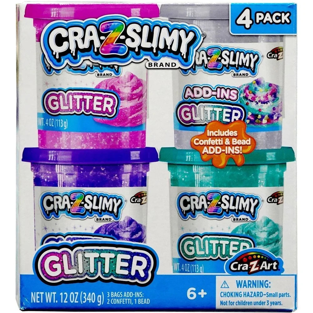 Cra-Z-Slimy Glitter! – Pack de 4 pots