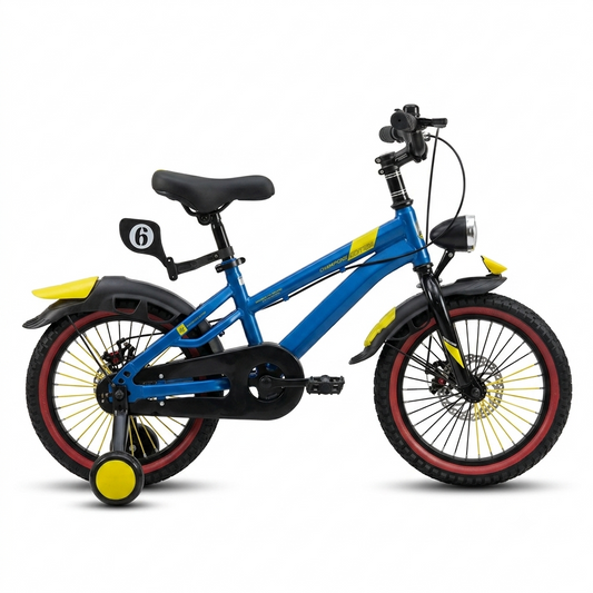 Vélo Enfant Thunder X 16 Pouces Bleu & Jaune - Dès 4 à 7 Ans